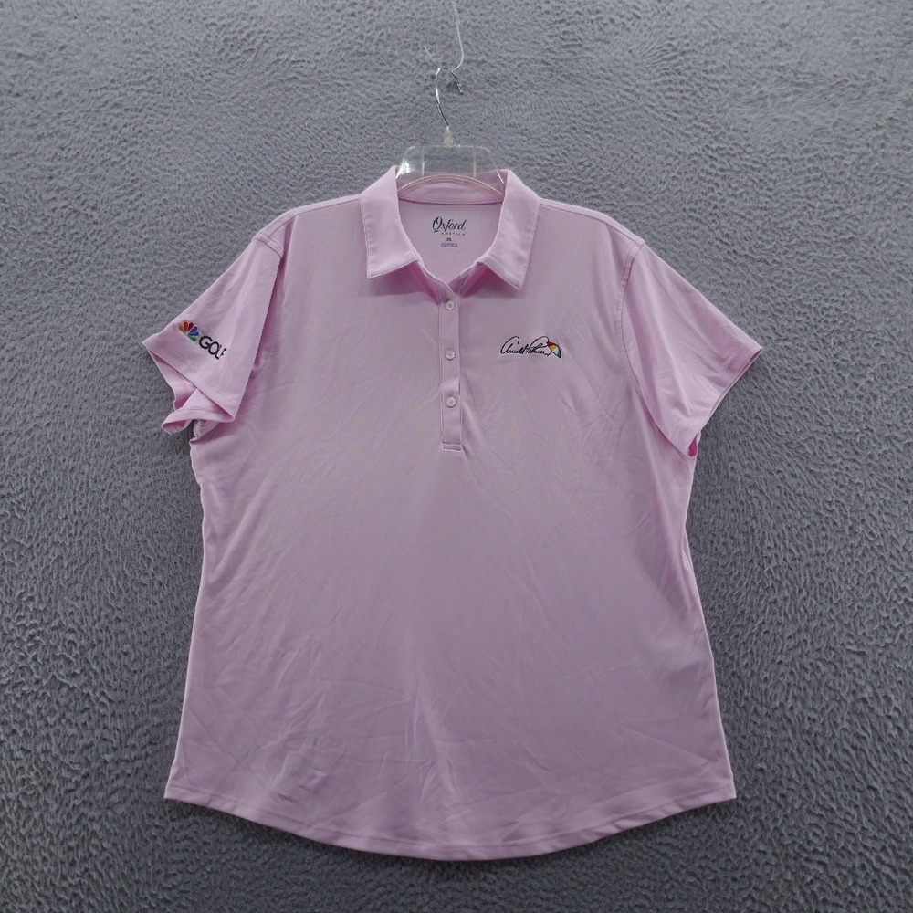 Arnold Palmer Golfโ Channel Womens Performance Polo Shirt XL Pink Cap Sleeve